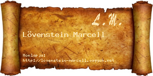 Lövenstein Marcell névjegykártya
