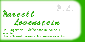 marcell lovenstein business card
